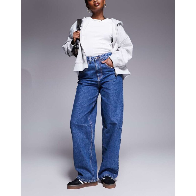 ASOS Weekend Collective Weekend Collective baggy barrel fit jeans in 109130547