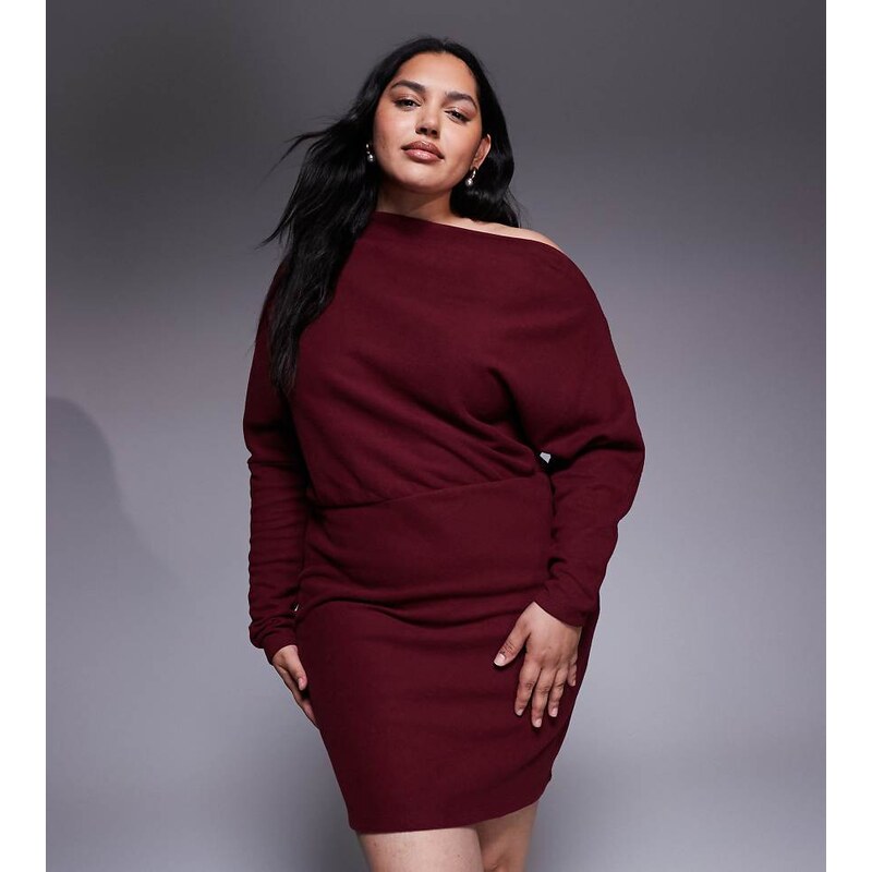 ASOS Curve ASOS DESIGN Curve supersoft long sleeve fallen shoulder 112478312