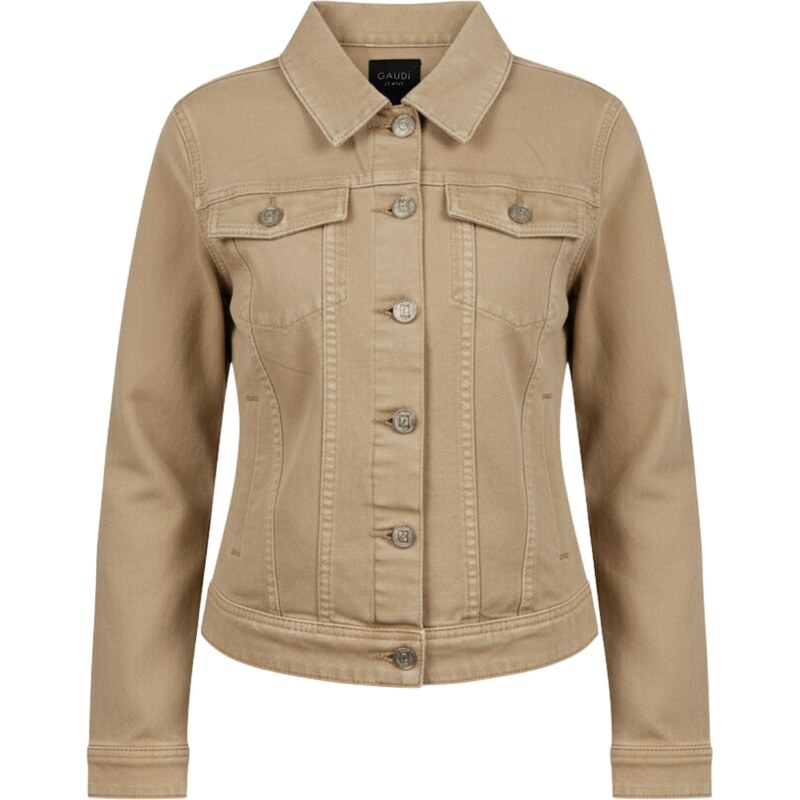 GAUDI Jeans Beige džínová bunda 108915745