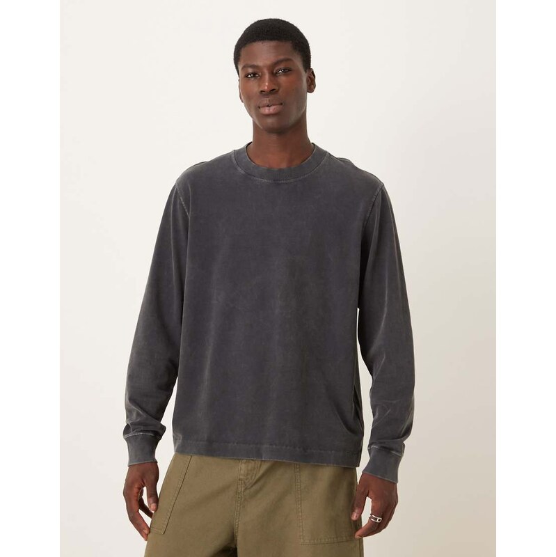 Abercrombie & Fitch long sleeve premium heavyweight t-shirt in