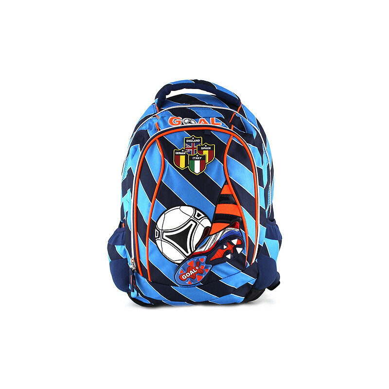 Školní batoh Goal modré proužky