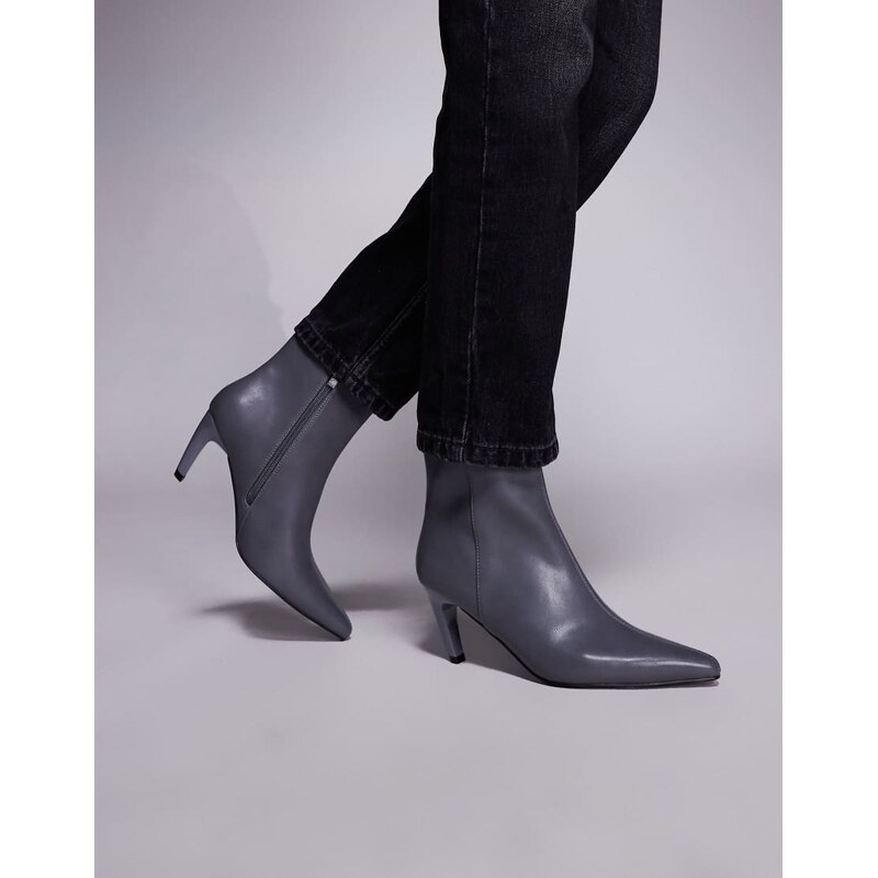 SIMMI Shoes Simmi London Lorenzo heeled mid ankle boots in grey 115511806