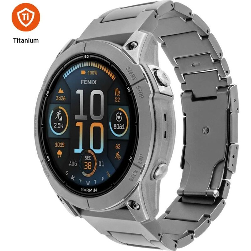 FIXED Titanium Strap pro Garmin QuickFit 22mm, přírodní titan