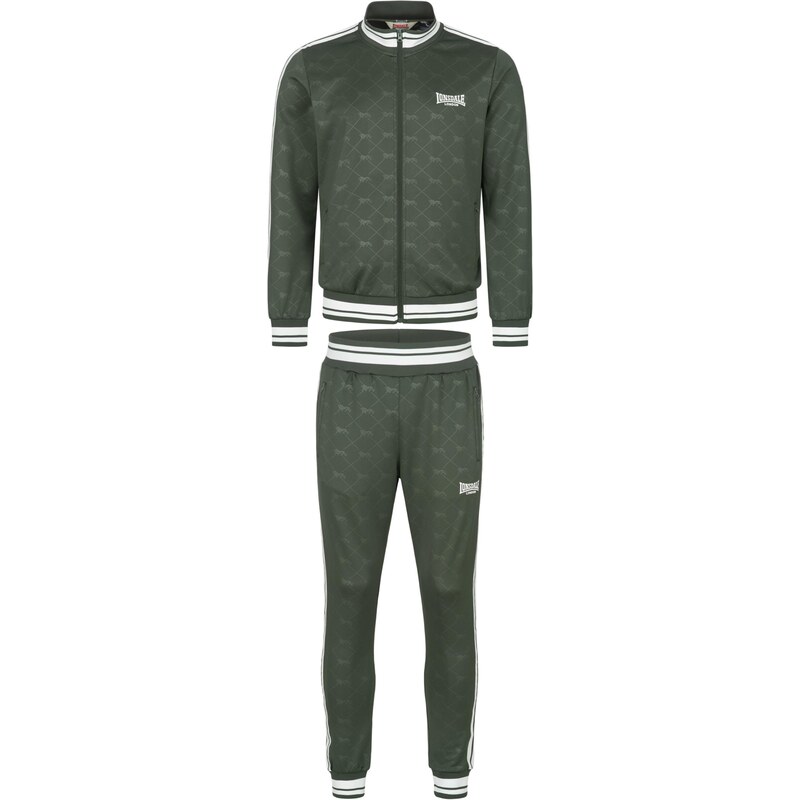 LONSDALE Tepláková souprava Ashwell olivová / tmavě zelená /