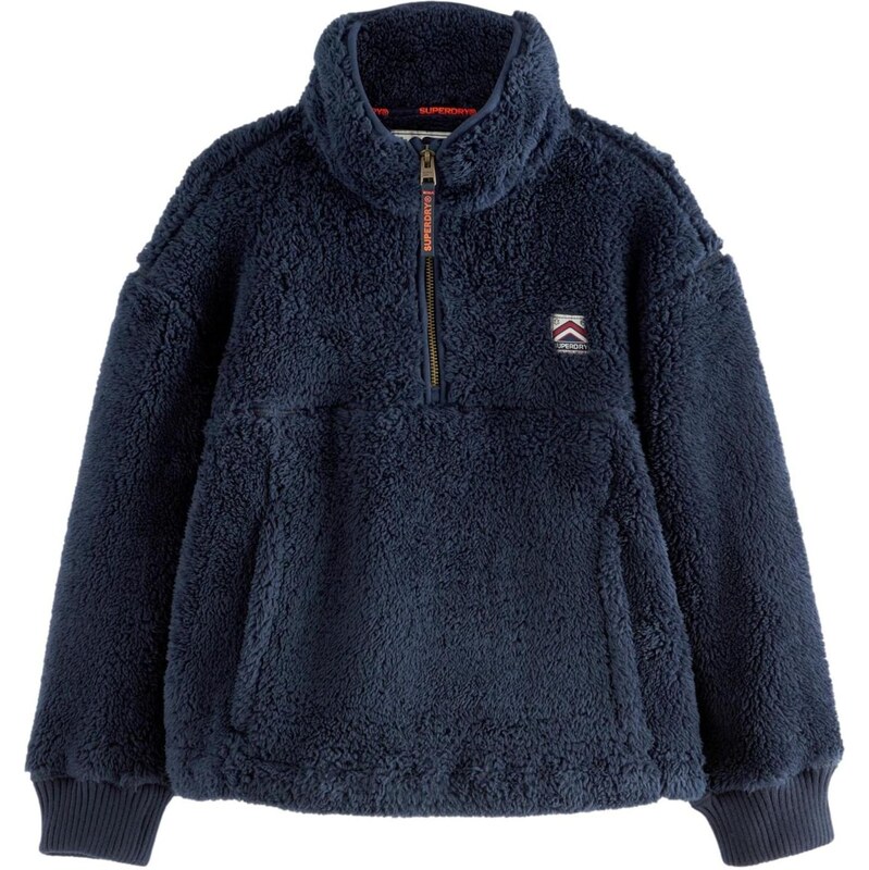 Superdry & Co Fleecová mikina námořnická modř