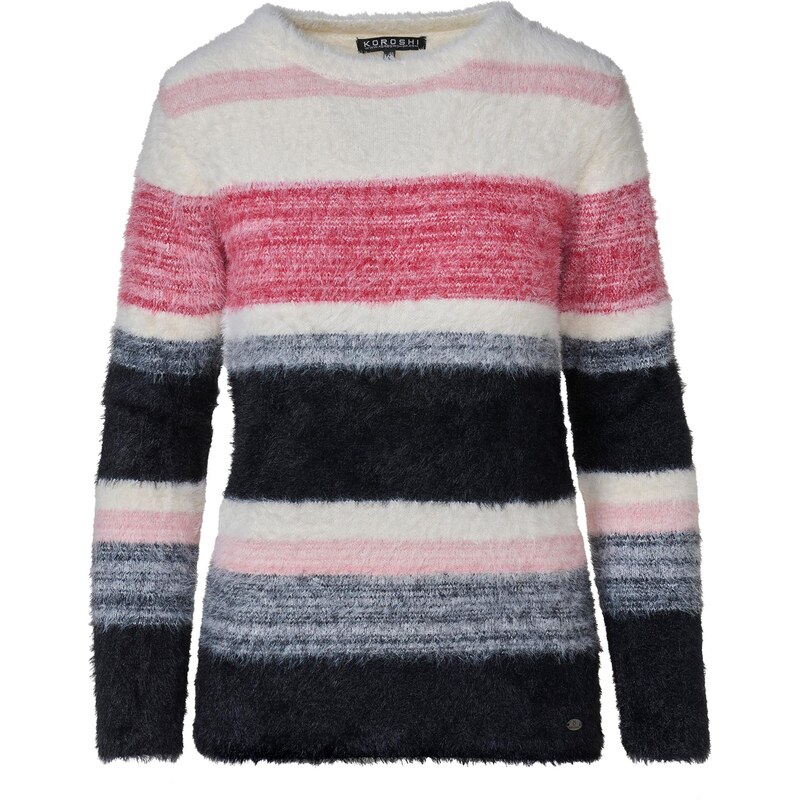 KOROSHI Svetr pink / růžová / černá / bílá 108921832