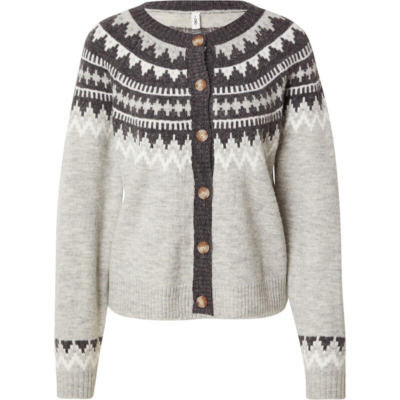 ONLY Kardigan světle šedá / tmavě šedá / bílá 108922022