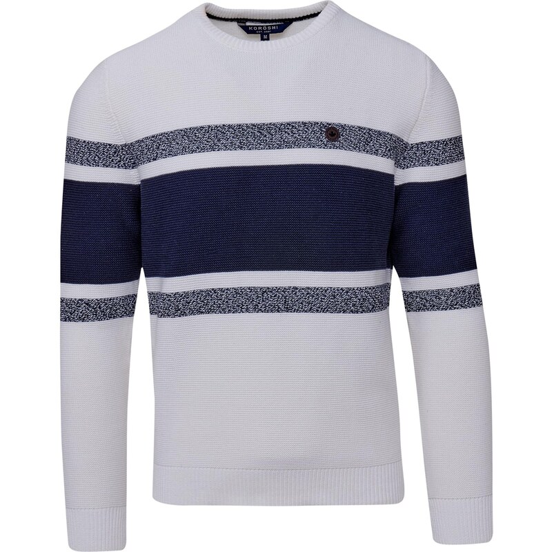KOROSHI Svetr marine modrá / offwhite 108922047