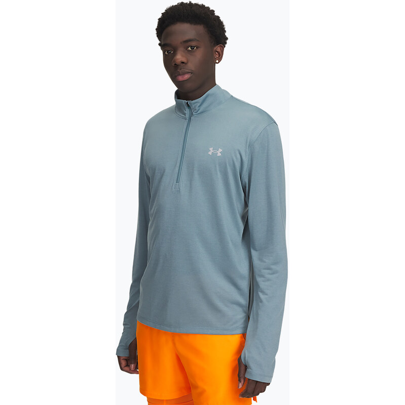 Pánská běžecká mikina Under Armour Launch 1/4 Zip jasper blue
