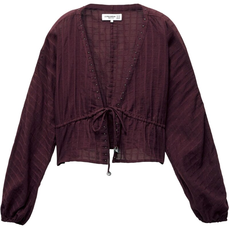 Pull&Bear Halenka burgundská červeň