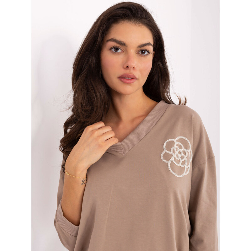 RELEVANCE Blouse-RV-BZ-A891.21P-dark beige