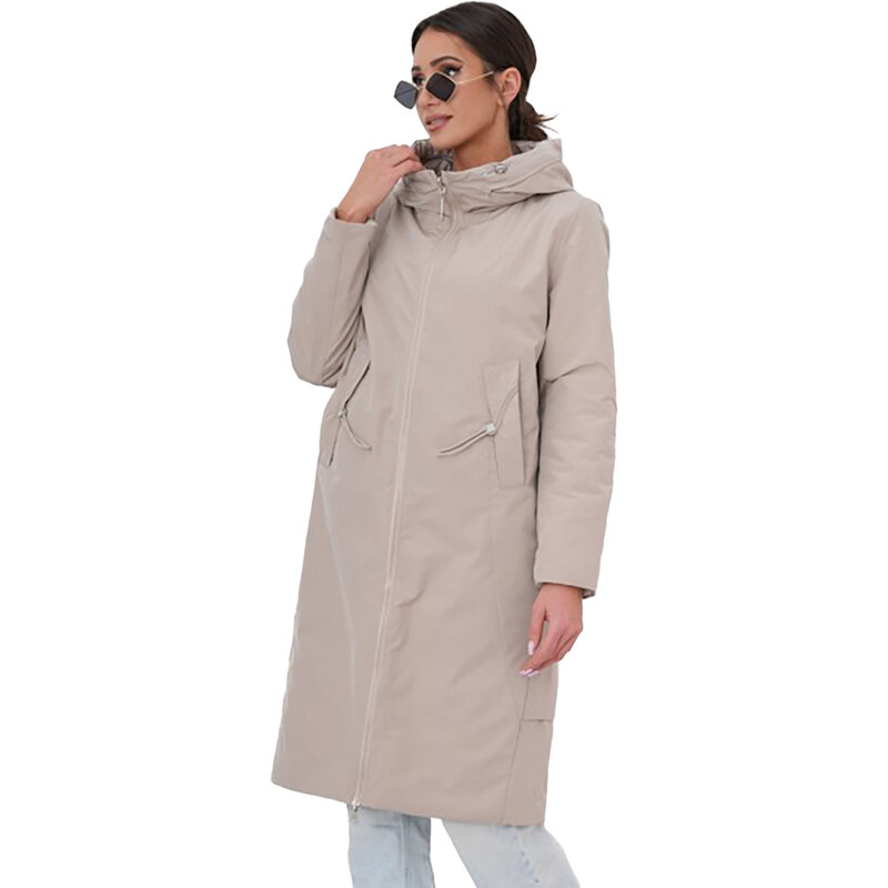 Fashionable womens oversize coat - reversible, for spring and
