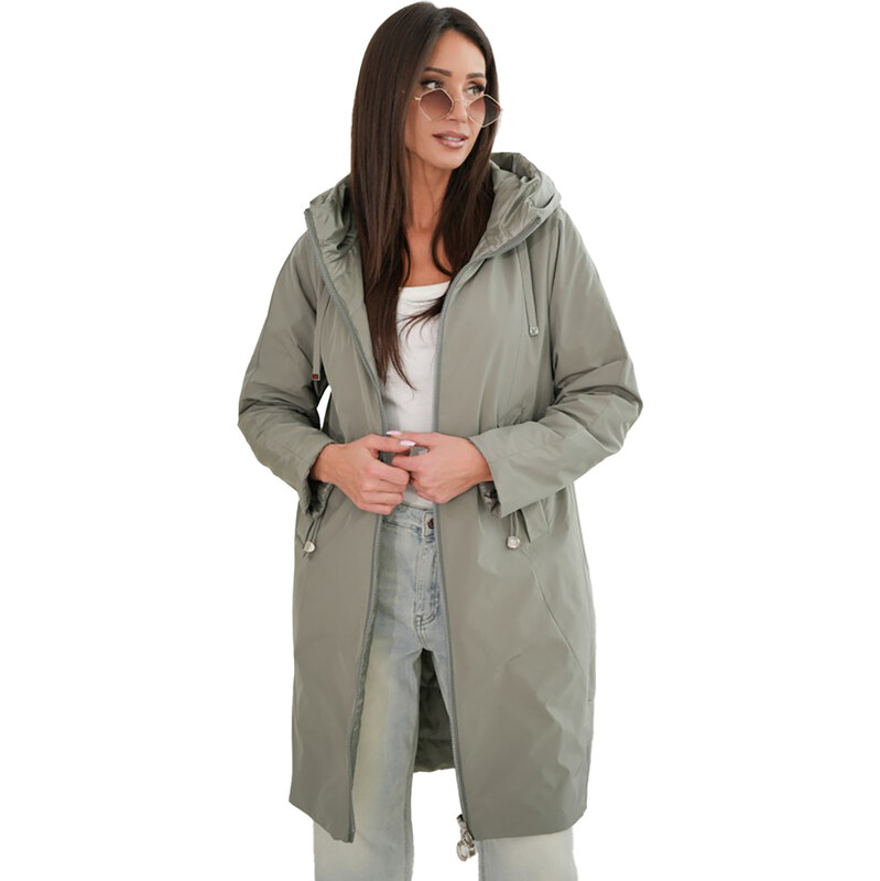 Womens SARA coat - double-sided, oversize, hood, spring,