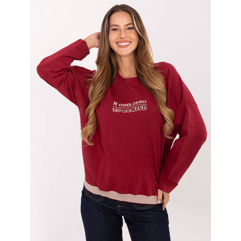 RELEVANCE Blouse-RV-BZ-A907.08P-burgundy