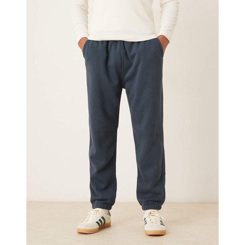 Abercrombie & Fitch baggy essential cuffed hem joggers in navy 108923373