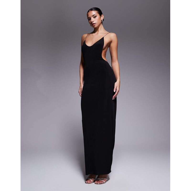 I.AM.GIA Simone halter plunge neck drape detail open back maxi dress 108923423