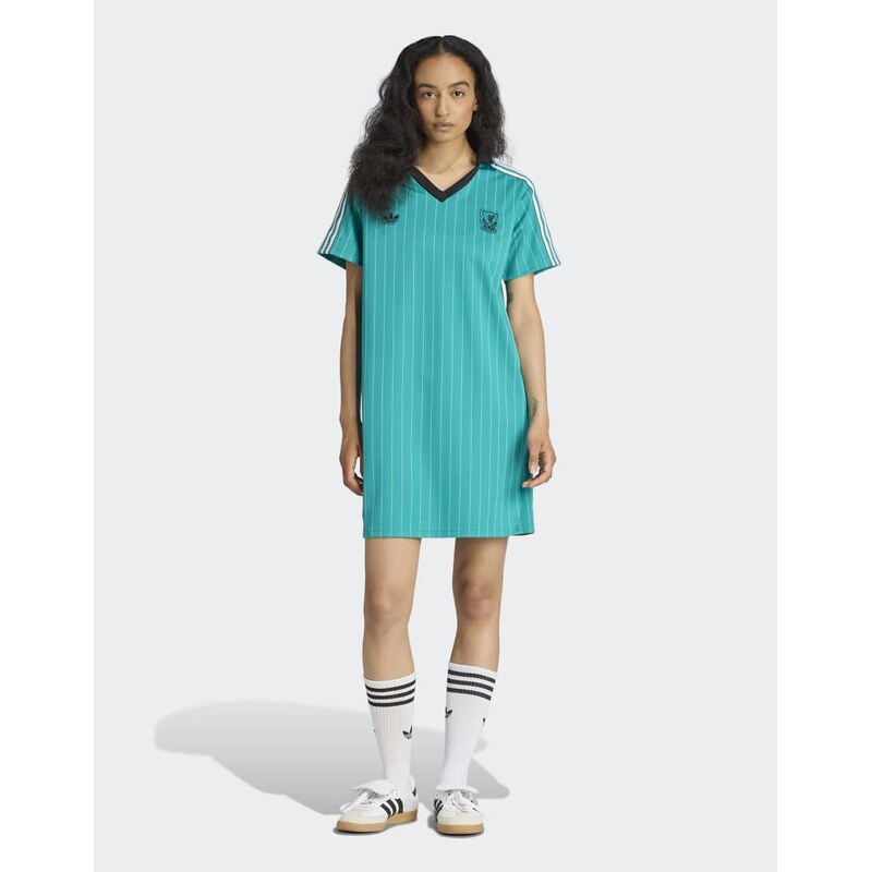 adidas Originals Liverpool fc terrace icons dress in sea green / white 115504411