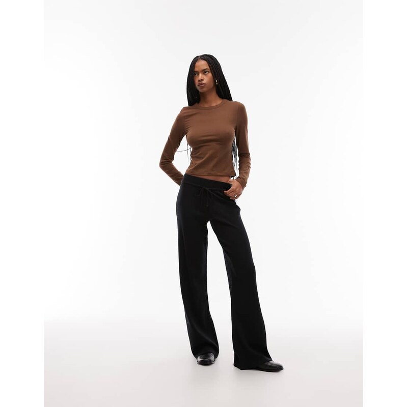 COLLUSION low rise yoga pant in black