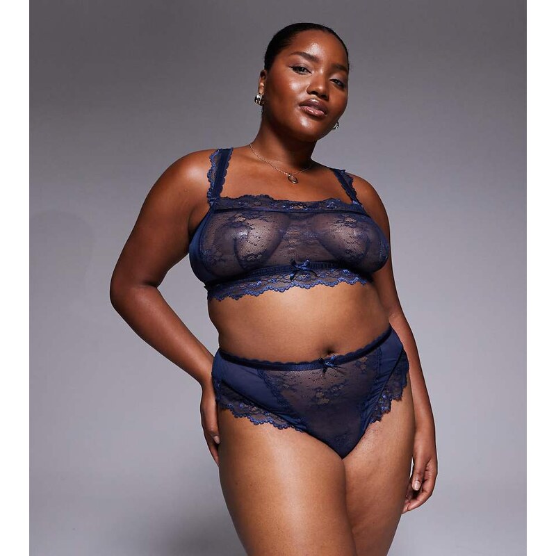 ASOS Curve ASOS DESIGN Curve Ivy all over lace high waist high leg 115513513