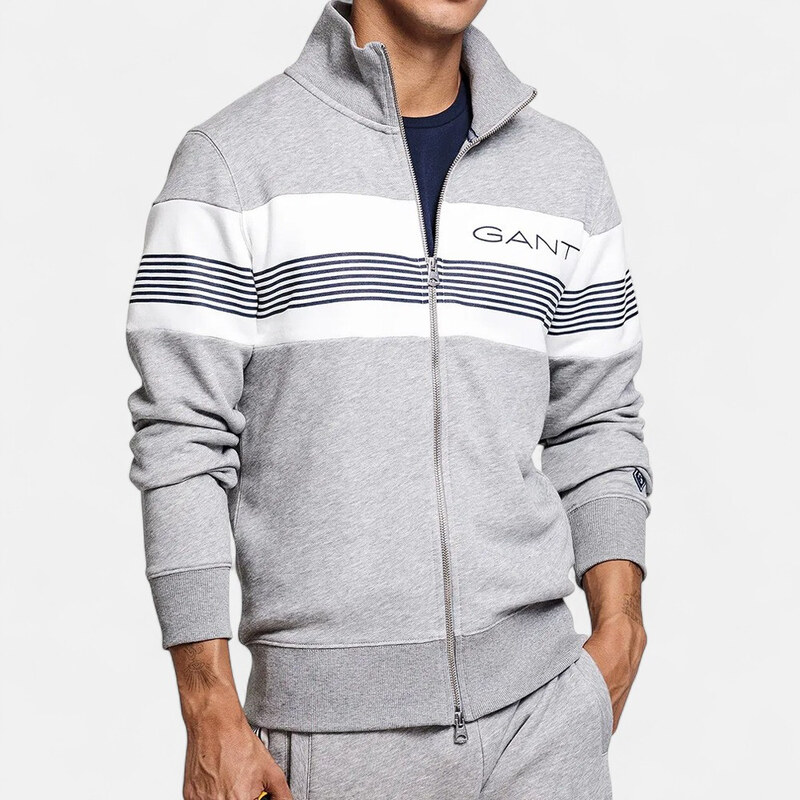 Pánská mikina na zip Gant Stripe Zip Through 56460