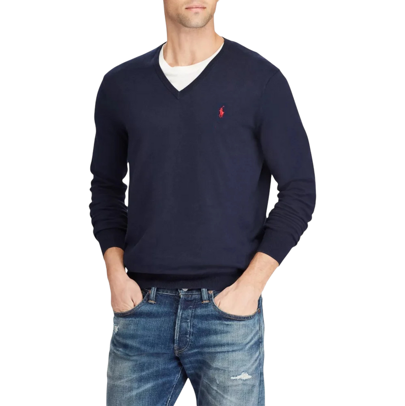 Pánský modrý svetr Ralph Lauren M56458