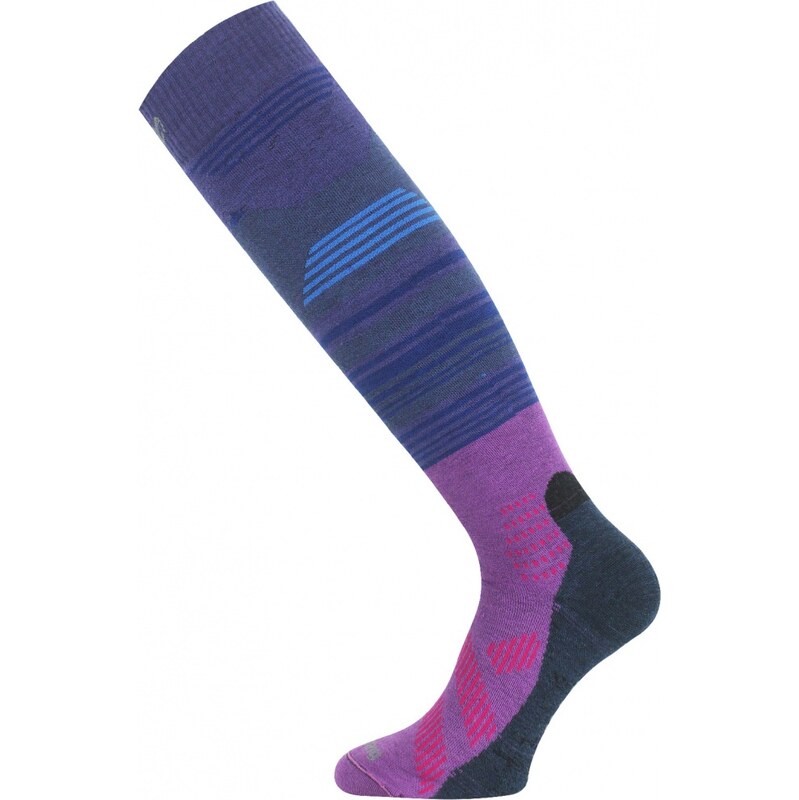 Ponožky lyžařské Lasting merino SSU Velikost: S fialová/růžová 108932389