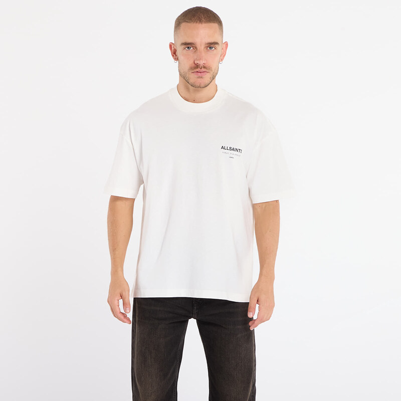 Tričko AllSaints Underground Ss Crew Ashen White S