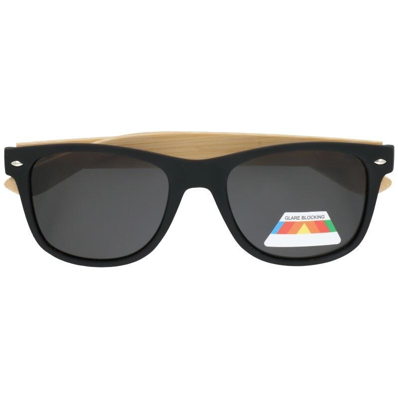 Sunmania Černé dřevěné zrcadlové brýle Wayfarer Wood 2 108936363