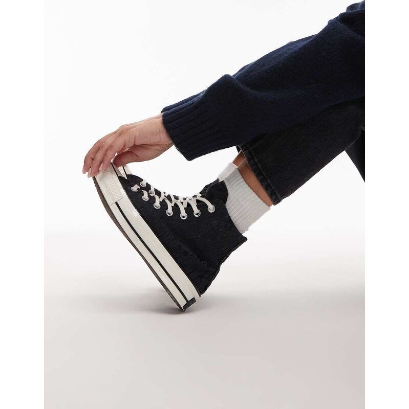 Converse Chuck 70 Hi trainers in black leopard print 108935839