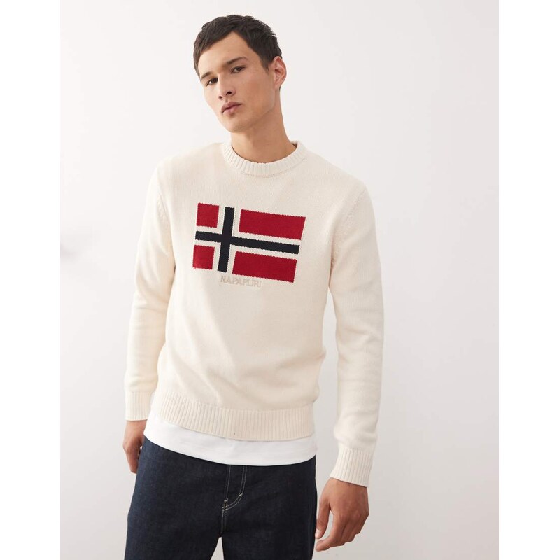 Napapijri Mura sweatshirt in beige-Neutral