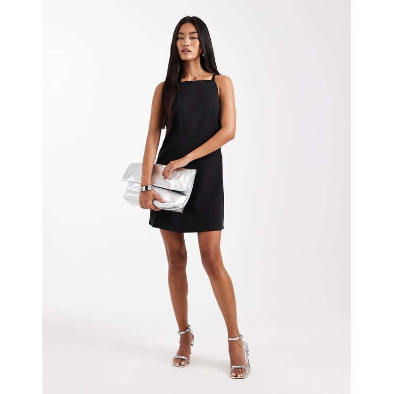 Vero Moda cami strap racer fitted mini dress in black