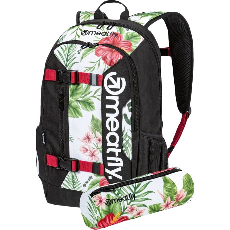 Meatfly Batoh Basejumper - White Tropical - 22 L + PENÁL ZDARMA 98095126