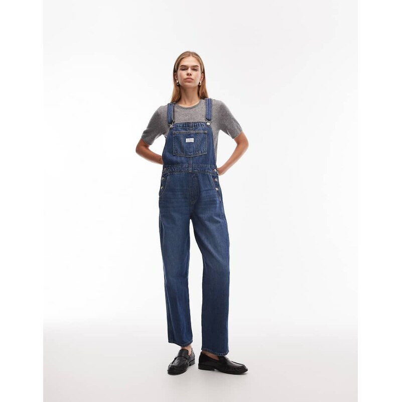 Levis vintage overall dungeree in mid wash-Blue