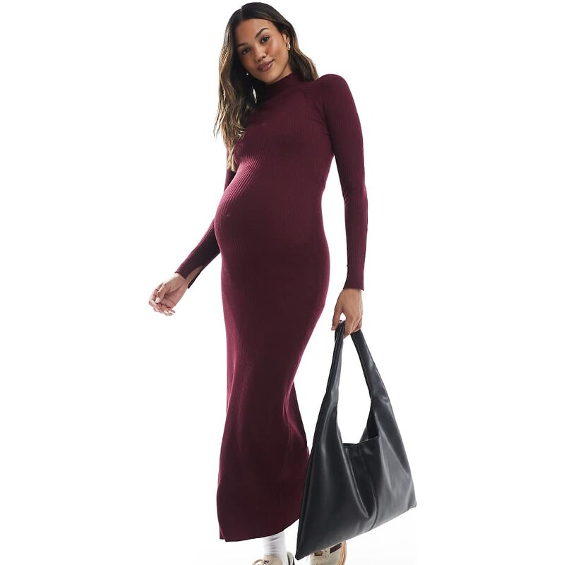 ASOS Maternity ASOS DESIGN Maternity knitted fine gauge maxi dress 108958274