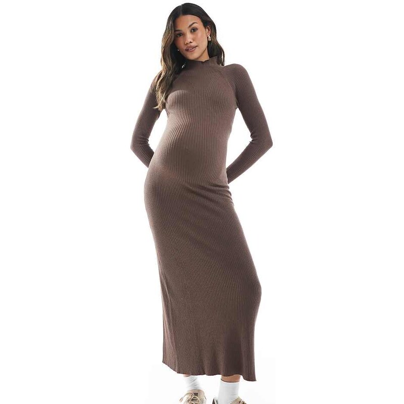 ASOS Maternity ASOS DESIGN Maternity knitted fine gauge maxi dress 113261079