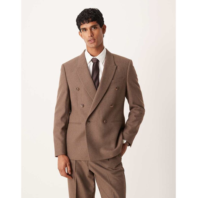 ASOS DESIGN double breasted regular suit jacket with wool