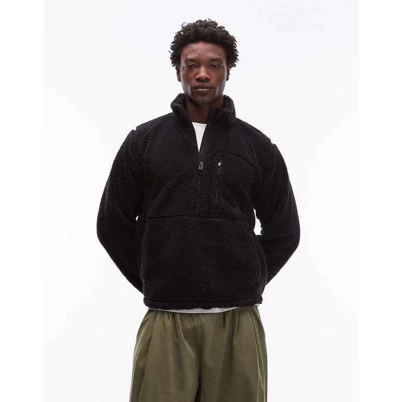 The North Face Extreme Pile heavy borg 1/2 zip fleece jacket in