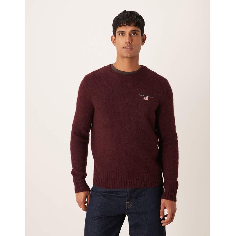 Polo Ralph Lauren long sleeve logo sweatshirt in red