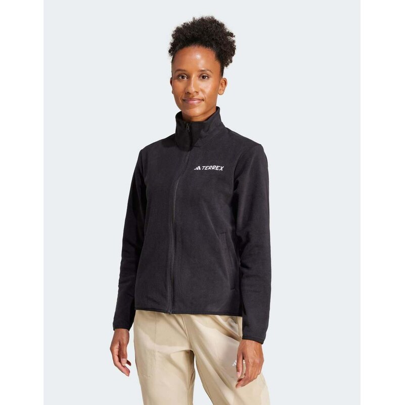 adidas performance Multi essentials full-zip fleece jacket in black 115504132