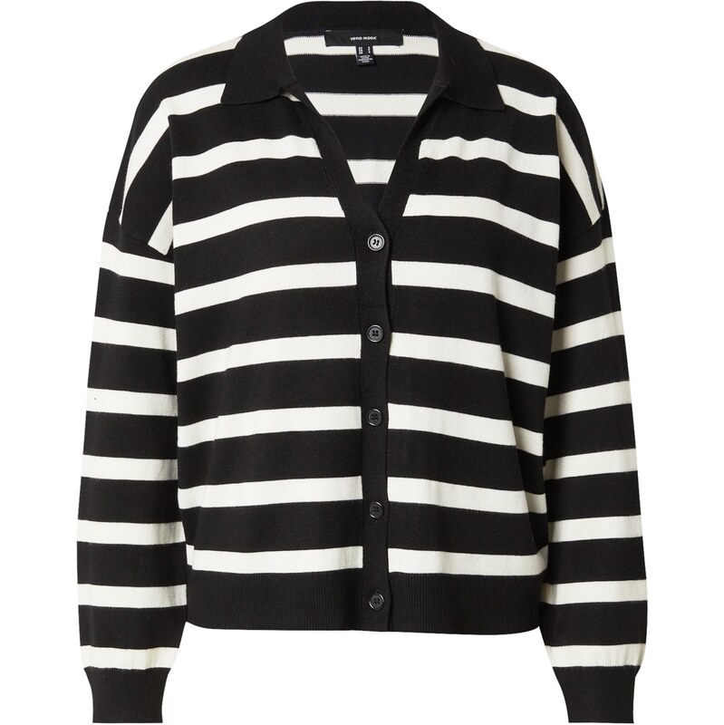 VERO MODA Kardigan černá / bílá 108776403