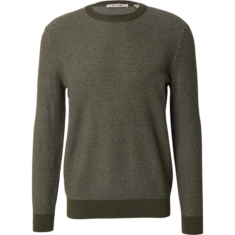Only & Sons Svetr ONSMORGAN olivová / bílá