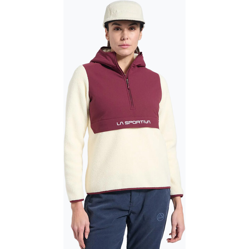 Dámská mikina La Sportiva Guidance Sherpa Hoody chalk/redwood