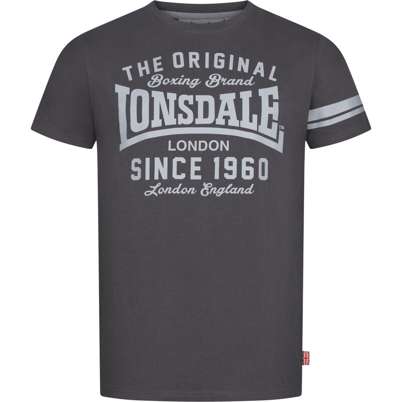 LONSDALE Tričko Winnard antracitová / světle šedá