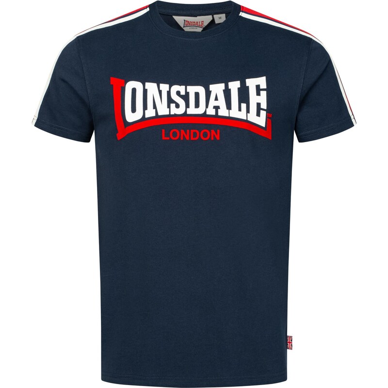 LONSDALE Tričko Merryn tmavě modrá / ohnivá červená / bílá