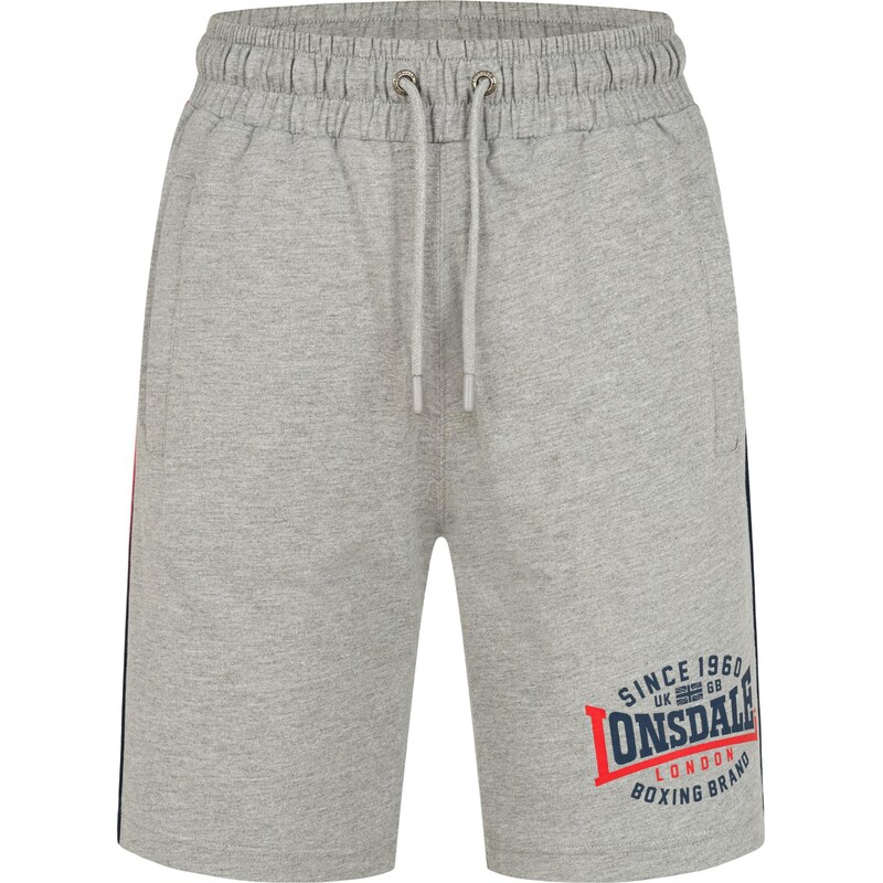 LONSDALE Kalhoty Sandown tmavě modrá / šedý melír / grenadina