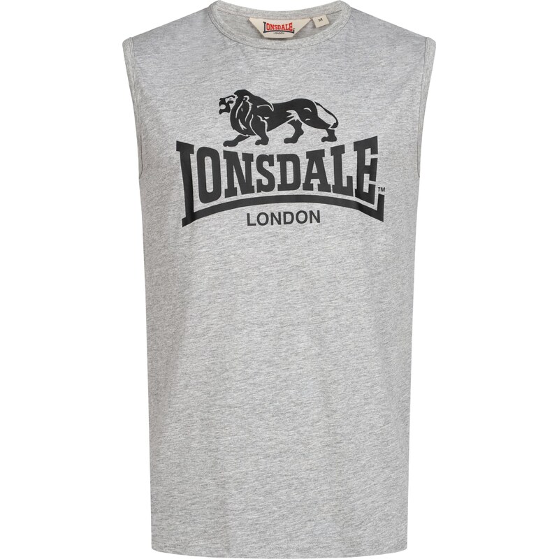 LONSDALE Tričko Clopton šedý melír / černá