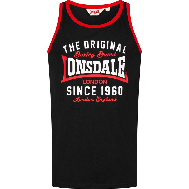 LONSDALE Tričko Andover červená / černá / bílá