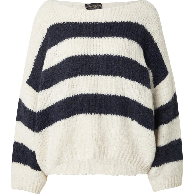 Herrlicher Svetr Leena marine modrá / offwhite