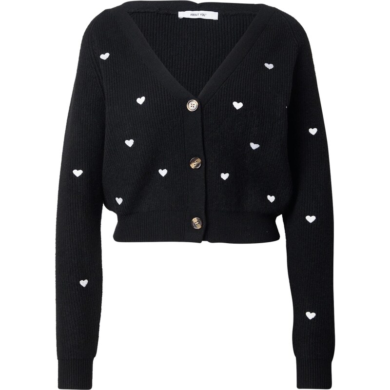 ABOUT YOU Kardigan Lana černá / bílá