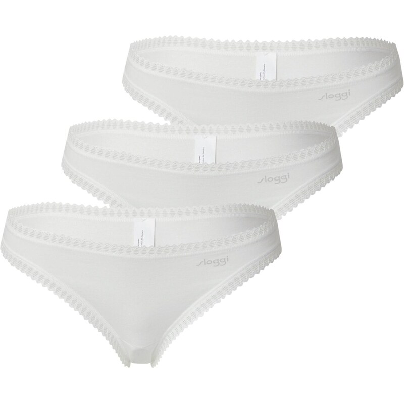 SLOGGI Tanga Go Crush barva bílé vlny